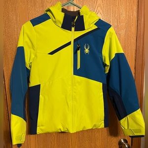 Spyder Kids Jacket in Yellow and Blue